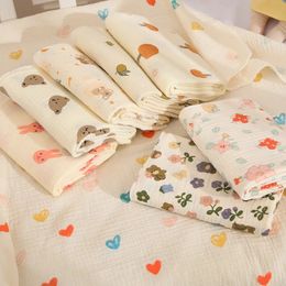 Double Layer Muslin born Receive Blanket Cotton Swaddling Wrap Stroller Cover Bedding Baby Items 240417