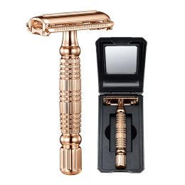 Shavers Double Edge Blades Razor Safety Alloy Razor Manual Shaver Top Quality Rose Gold Butterfly Men Shaving