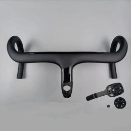 Lights Ultralight Carbon Handlebar UD Weave Road Bike Handlebar Integrated Molding Handlebar With Computer Mount For 28.6mm