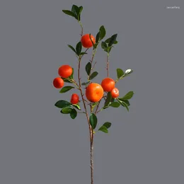 Decorative Flowers Simulation Tangerine Branch Pography Props Fruit Branches Artificial Plants Fake Home Decor