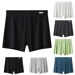 Underpants Mens Cool Underwear Breathable Man Boxer Solid Elastic Waist Loose Shorts Large Boxers Hombre