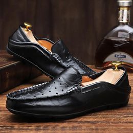 Casual Shoes Genuine Leather Men Luxury 2024 Mens Loafers Moccasins Breathable Slip On Driving Sneakers Rtg5