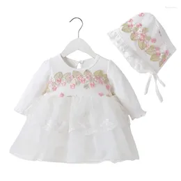 Girl Dresses Born Baby Girls Infant Dress Clothes Lace Embroidery Baptism For Party Christening 0-18 Months