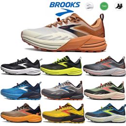 Brooks Cascadia 16 mens women Running shoes outdoors sneakers Hyperion Tempo triple black white grey yellow orange sneakers trainers size 36-45