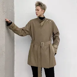 Women's Trench Coats SuperAen 2024 Spring And Autumn Mid Length Design Stand Up Neck Loose Korean Casual Jacket Coat