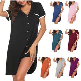 2024 V-neck Sleeved Contrast Colour Home Minimalist Women's Short Dress Summer