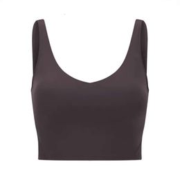 Lululemo Yoga Bra Align Tank Womens Sport Bra Classic Popular Fitness Butter Soft Lulumon Tank Gym Crop Yoga Vest Beauty Back Shockproof with Removable Chest Pad 944