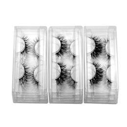 Wholesale Lots Bulk Lashes Faux Mink 1020304050100 Pairs Lash Tray Only Natural Fluffy 10121520mm Fake Eyelashes 240415