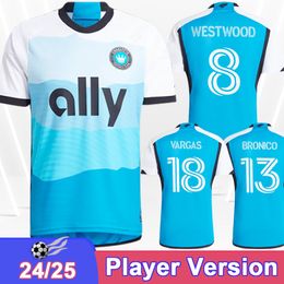 2024 25 Charlotte FC Player Version Mens Soccer Jerseys TUILOMA WESTWOOD COPETTI DEJAEGERE BRONICO Home Football Shirt Short Sleeve Uniforms