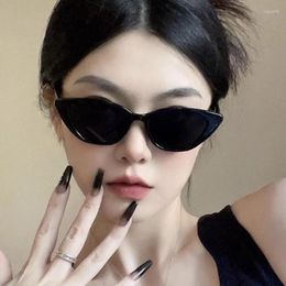 Sunglasses Fashion Summer Retro Black Cat-Eye UV400 Shades Small Triangle Glasses Simple High-Quality Street Style