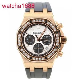 Mens AP Wrist Watch Royal Oak Offshore Series Multi functional Automatic Machinery Womens Watch 26231OR 37mm 18K Rose Gold Guaranteed Card