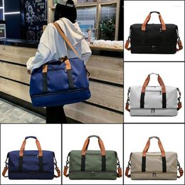 Storage Bags Stylish Large Colour Matching Fitness Bag Multi-Functional Sports Short Trip Pack For Travel Camping