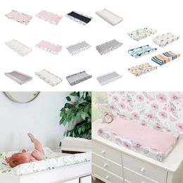 Baby Changing Pad Cover Floral Print Fitted Crib Sheet Infant or Toddler Bed Nursery Unisex Diaper Change Table Sheet 240419