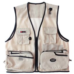 Accessories Men Summer Vest Outdoor Multipockets Photography Men Fishing Vest Mesh Male Vest Men Fishing Waistcoat Photography Clothing