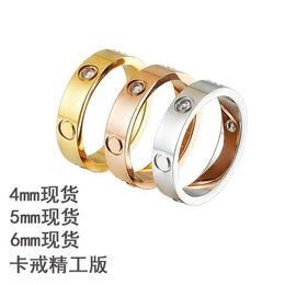 Seiko Edition Original Carter Wind love eternal ring titanium steel couple ring three diamond ring Jewellery factory