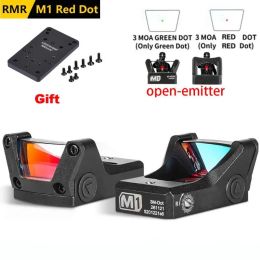 Tactical 3 Moa RMR M1 Red Green Dot Reflex Sight open-emitter Hunting Rifle Scope With Gl ock Do cter LP Mount For Airsoft