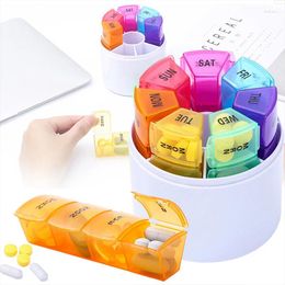 Storage Bottles 28 Colour Portable Weekly Tablet Rack Grid Packaging Splitter Container Travel