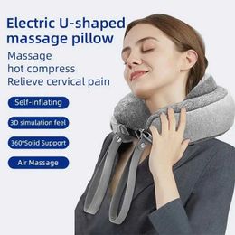 Electric massagers Electric neck massager U-shaped air pillow multifunctional portable shoulder Centre massager outdoor car relaxation massage Y240422