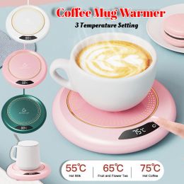 Makers Coffee Mug Warmer USB 20W Constant Temperature Coaster 3Gear Cup Warmer Milk Tea Water Heating Pad Cup Heater for Home Office