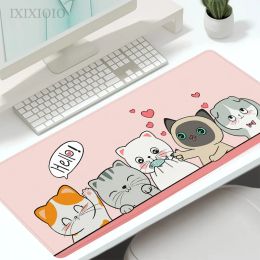 Pads Cute Kawaii Cat Mouse Pad Gaming XL Home HD New Large Mousepad XXL keyboard pad Playmat Soft Carpet NonSlip Laptop Mice Pad