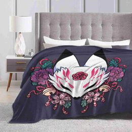 Blankets Spirit Printing High Qiality Warm Flannel Blanket Ghost Yurei Japanese Asian Kabuki Traditionally