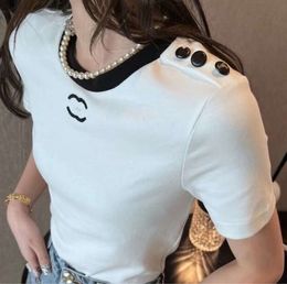Womens T Shirt Designer For Women Shirts With Letter And Dot Fashion Tshirt With Embroidered Letters Summer Short Sleeved Tops Tee Woman Mainstream Clothes 34564