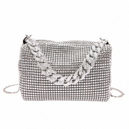 beautiful Underarm Bag Glitter Rhineste Crossbody Bag Shoulder Bag Evening Handbag for Masquerades Party Z2Ry#