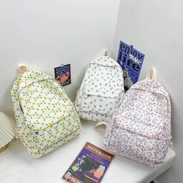 School Bags Korean Fashion Floral Backpacks For Women Waterproof Nylon Rucksacks Teenager Large Capacity Student Bag Travel Gifts