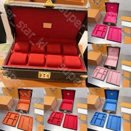 Designer Louiseviutionbag Jewelry Boxes Leather Watch Box 8 Mens Watch Organizer Jewelry Storage Box Fashion Womens Rings Tray Cosmetic Case Bag 404