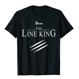 Shirts Funny Drugs the Line King Design Gift Tshirt Faddish Birthday T Shirts Cotton Men's T Shirt Birthday