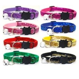 with Collar Bell Cat Clearance Dog Collars for Cats Leashes Puppy Solid Adjustable Lead Supplies s s