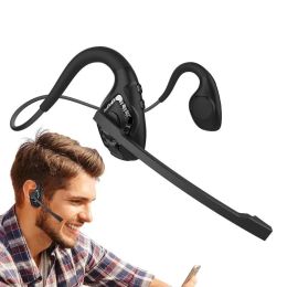 Headphones Bone Conduction Headphones Earbuds Headset With Boom Microphone Protective Headset USB C Charging Long Battery Life For Climbing