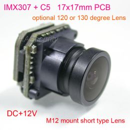 Lens +12V 17x17mm AHD 1080P or CVBS 1/2.8" STARVIS IMX307 CMOS sensor + C5 MainChip camera PCB board module +optional M12 Lens