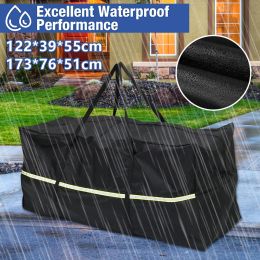 Bags Outdoor Furniture Cushion Storage Bag MultiFunction Waterproof 210D Oxford Cloth Furniture Protective Cover Xmas Tree Organizer