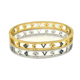 New Style Bracelets Women Bangle Luxury Designer Letter Jewellery 18K Gold Plated Stainless steel Wedding Lovers Gift Bangles Wholes2722