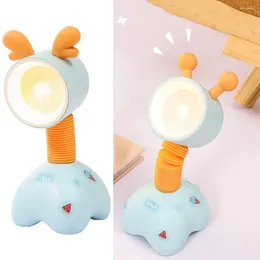 Table Lamps Decoration Adorable Cartoon Bedside Night Light Flicker Free Mini Decorative Lamp For Bedroom Battery-powered Cute Design