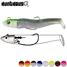 Hunthouse Black Minnow 70mm7g 85mm12g 100mm25g Easy Shiner Fishing Lure Soft Jig Bait Bass Pike Leurre Souple 240407