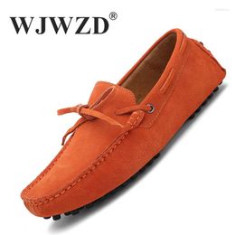 Casual Shoes Cow Suede Men Solft Sole Men's Moccasins Italian Mens Loafers Breathable Slip On Driving Plus Size 38-52