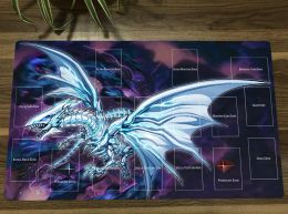 Pads YuGiOh BlueEyes Alternative White Dragon TCG Mat Anime Trading Card Game CCG Playmat Antislip Mouse Pad 60x35cm Free Bag