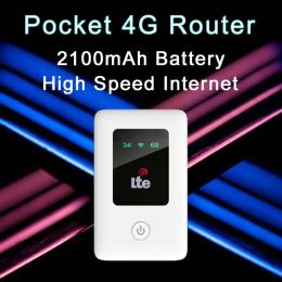 Routers 4G router Wireless lte wifi modem Sim Card Router MIFI pocket hotspot builtin battery portable WiFi 10 WiFi users