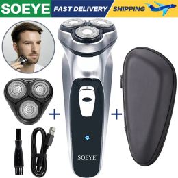 Shavers Electric Shaver SOEYE Shaver for Men Electric Razor Cordless Shaving Machine Beard Trimmer USB Rechargeable Cutter Head Washable