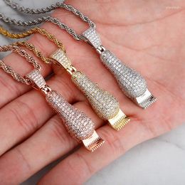 Pendant Necklaces Hip Hop Micro Paved Cuibc Zirconia Bling Iced Out Razor Barber Pendants For Men Rapper Jewellery Drop