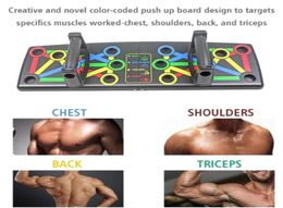 9 in 1 System Body Building Fitness Pushup Bars Stands Pair Push Up Board Body Training ABS Work out Sport Trainer1207986