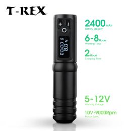 Machine TRex Wireless Tattoo Machine Rotating Battery Pen with Portable Power Pack 2400mAh LED Digital Display for Body Art