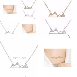 Pendant Necklaces Fashion Mountain Necklace Linked To The Peak Ladys Collarbone Drop Delivery Jewellery Pendants Dhcc4