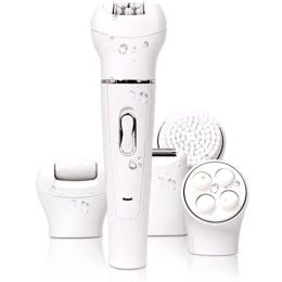 Shavers New 5 in1 home electric epilator face brush epilator facial cleansing device women electric lady shaver massager