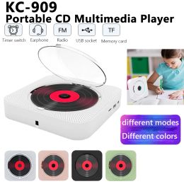 Player Portable CD Music Player Wall Mounted Bluetoothcompatible 5.1 3.5mm Music Player FM Radio Stereo Speaker CD Player with Bracket