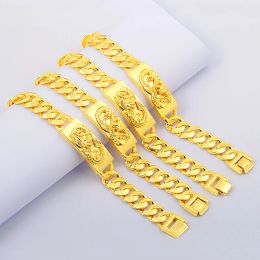 Strands 18K Gold Filled Will Not Fade Bracelets for Men & Women Pulseras De Plata De Ley Mujer Bijoux Femme Gemstone Wedding Jewellery