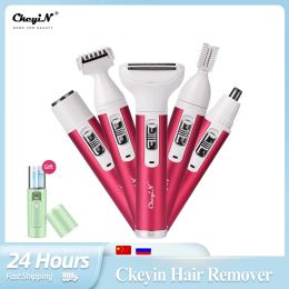 Clippers 5 in 1 Electric Lady Shaver Body Hair Removal Epilator Painless Cordless Nose Hair Eyebrow Trimmer Armpit Leg Hair Shaving Razor