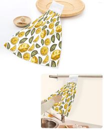 Towel Fruit Graffiti Texture Hand Towels Home Kitchen Bathroom Hanging Dishcloths Loops Quick Dry Soft Absorbent Custom